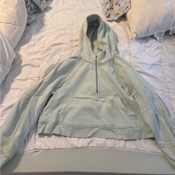 Light blue/mint Lululemon scuba half zip hoodie *with imperfections* - Picture 1 of 5